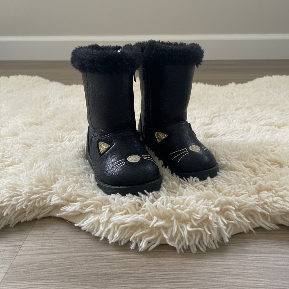 Cat And Jack Black Cat Toddler Boots